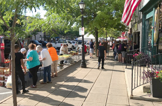 Farmers Market in downtown Oswego. Get fresh produce — and a feel for the city.
