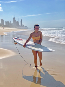 Aranoff in March 2018 at Burleigh Point, looking at the surfers’ paradise and a region known as Gold Coast in Australia