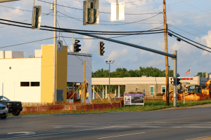 New place to eat: the soon-to-be open Taco Bell on the east side.