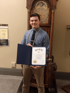 Jacob Alexander was inducted into the International Technology Honors Society Epsilon Pi Tau last spring.