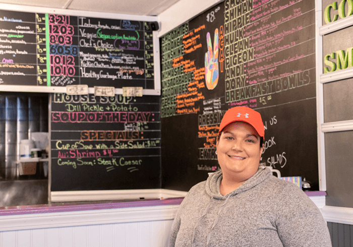 Kaitlyn Anderson recently opened 3.21 Salads eatery downtown in Oswego.